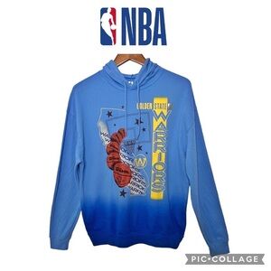 NBA authentic Golden State Warriors men blue hoodie sweater size L NWT